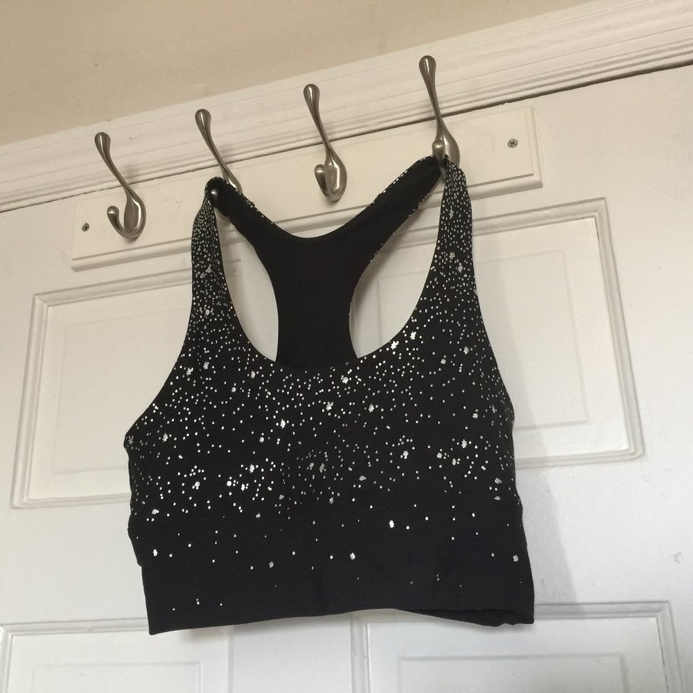 Betsey Johnson Metallic sports bra & leggings set